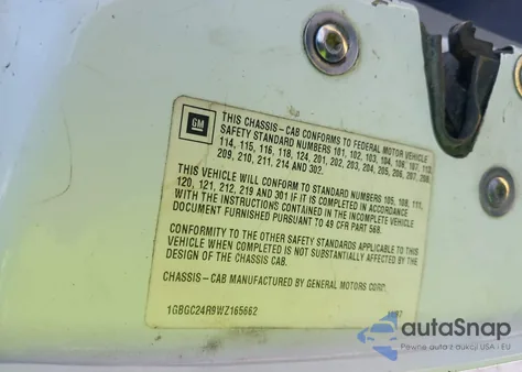 1998 Chevrolet C2500 Cheyenne z USA, uszkodzony, nr VIN 1GBGC24R9WZ165662